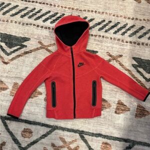 Nike Tech Fleece Kids Red Hoodie